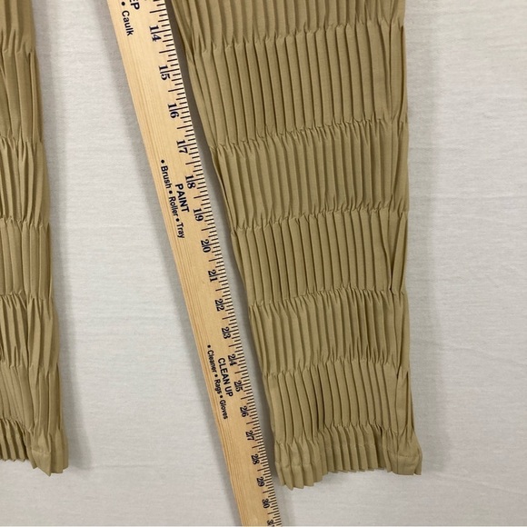 JNBY Camel/Tan Wool Blend Textured Slim Pants size Small - Picture 8 of 10